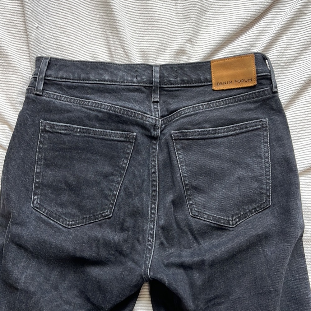 Denim Forum High Rise Jeans in Dark Gray